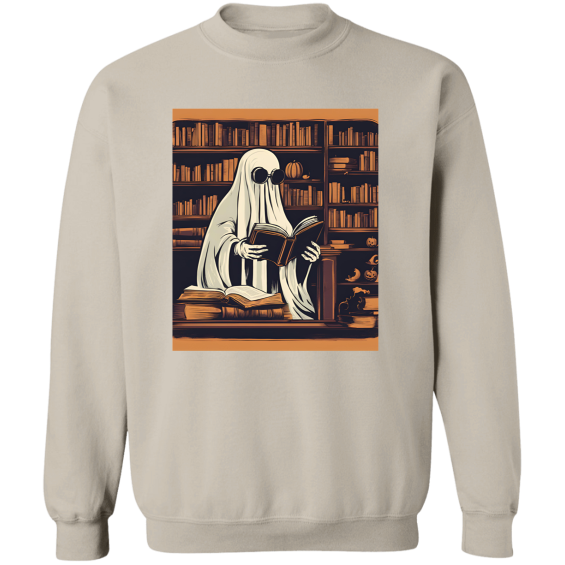 2024 Retro Ghost Reading Books Sweatshirt | Librarian Ghost Halloween | Halloween Teacher Sweatshirt | Halloween Shirt 2024 | Teacher Gift | Boo School