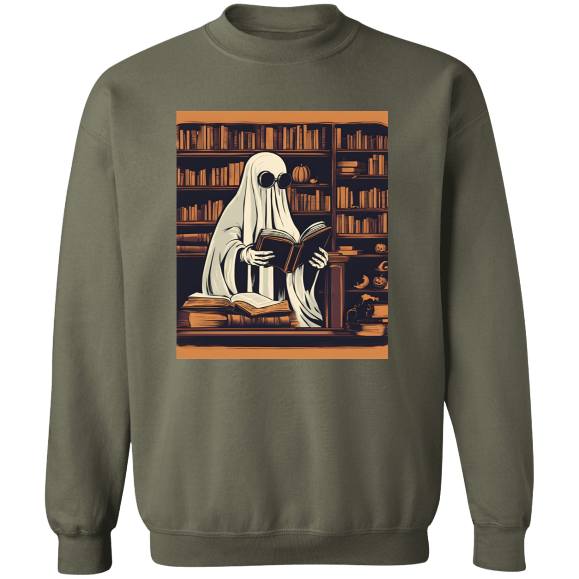 2024 Retro Ghost Reading Books Sweatshirt | Librarian Ghost Halloween | Halloween Teacher Sweatshirt | Halloween Shirt 2024 | Teacher Gift | Boo School