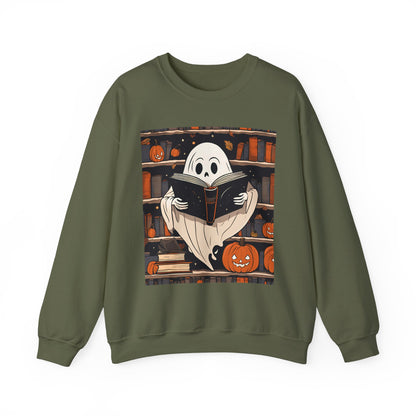 2024 Retro Ghost Reading Books Sweatshirt | Librarian Ghost Halloween | Halloween Teacher Sweatshirt | Halloween Shirt 2024 | Teacher Gift | Boo School